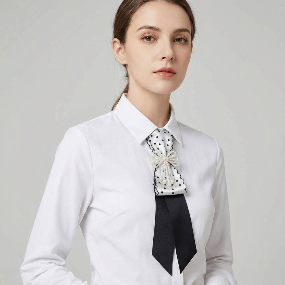 Bow Tie Pre Tied - Черный галстук-бабочка Y2K с геометрическим узором,