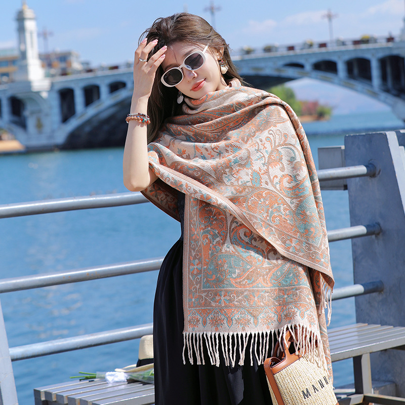 Новый женский двусторонний каш – обзор и цена Pashmina Wrap Large