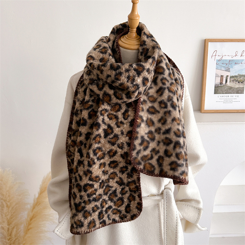 Осенне-зимний леопардовый шарф – обзор и цена Pashmina Wrap Large