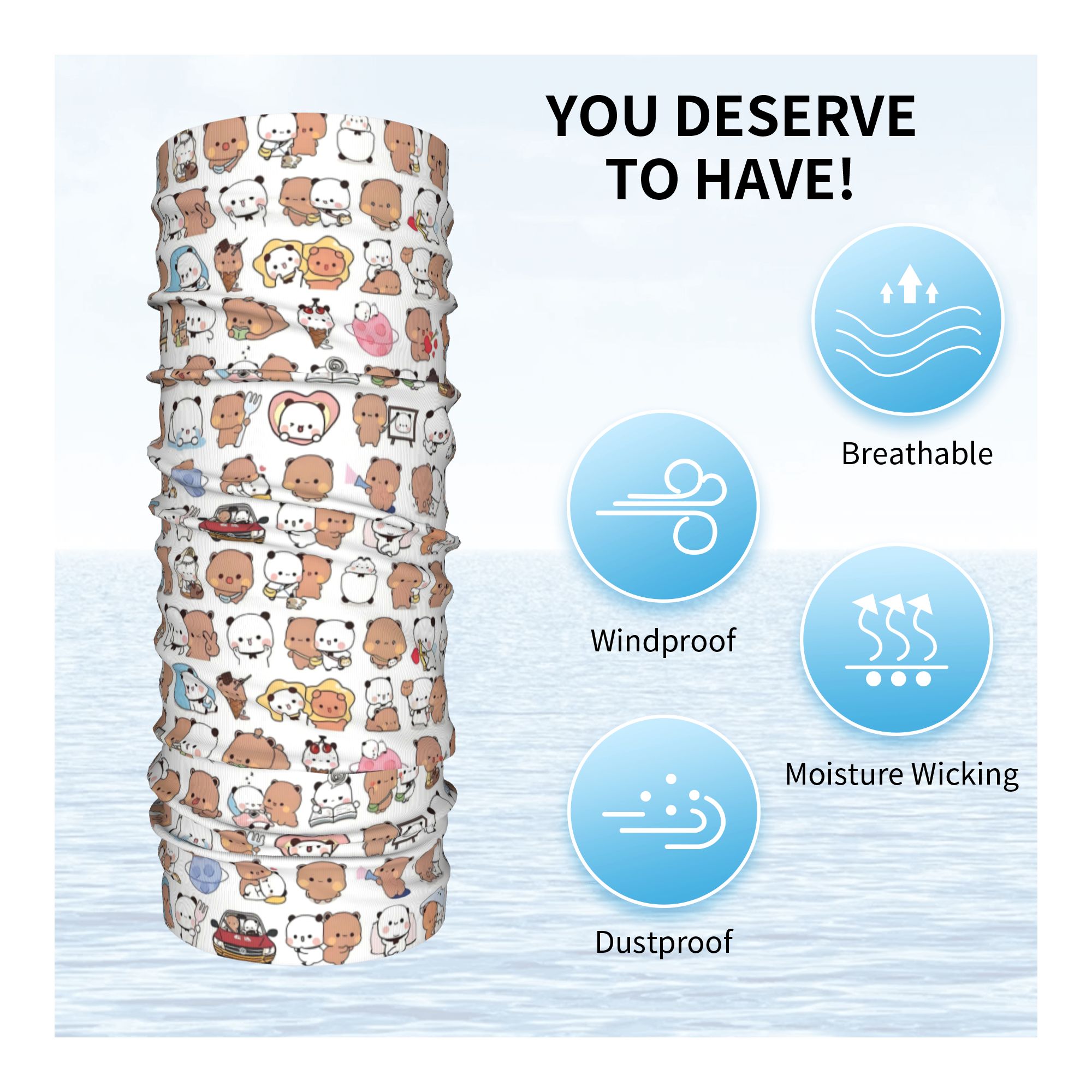 Пользовательский медведь с рис – обзор и цена Neck Warmer Tube