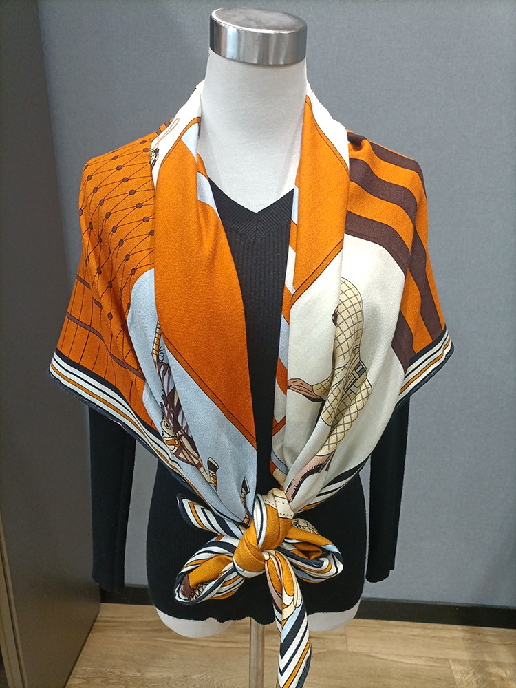 Шелково-шерстяной шарф-платок  – обзор и цена Pashmina Wrap Large