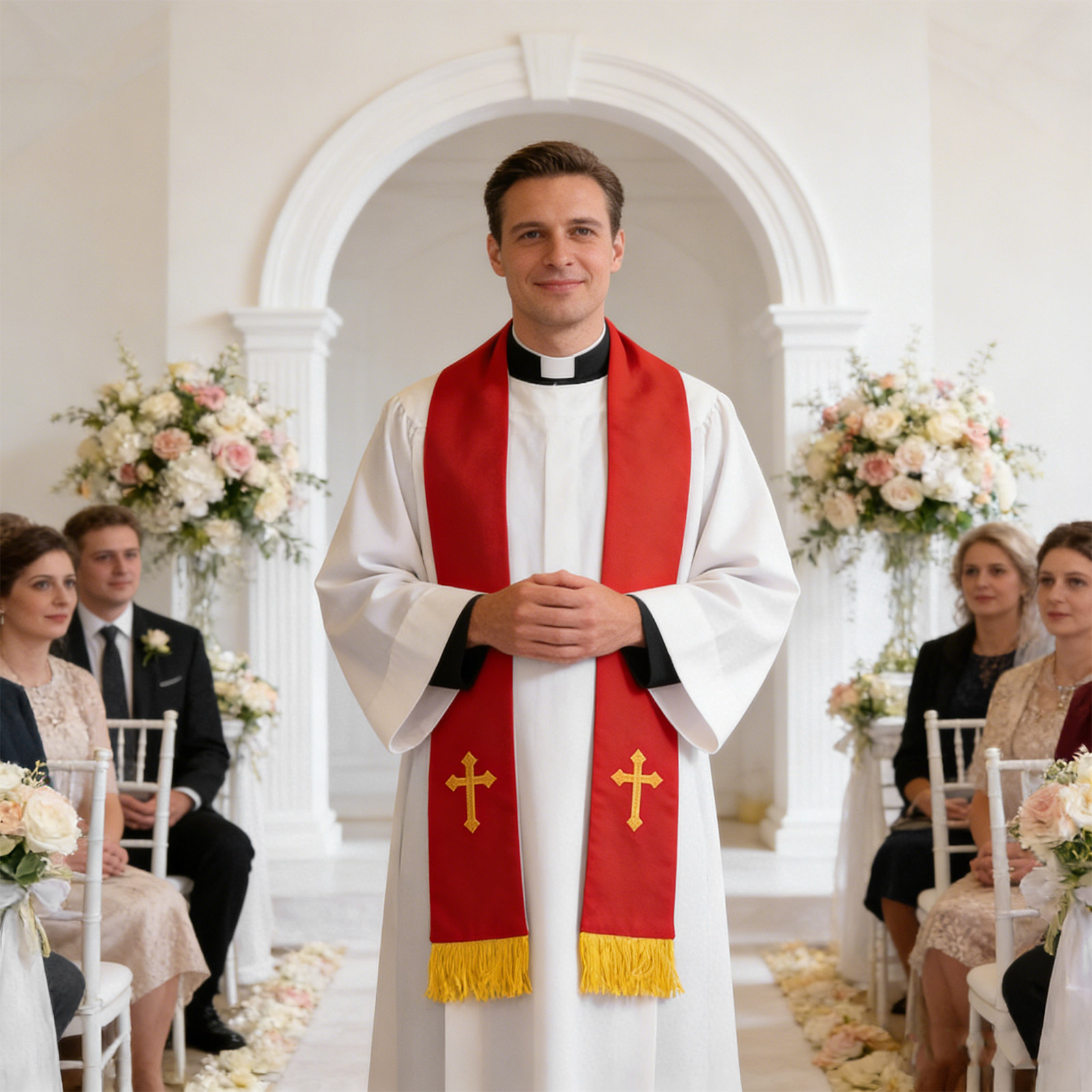 Двусторонняя пастырская палант – обзор и цена Stole Wedding Shawl